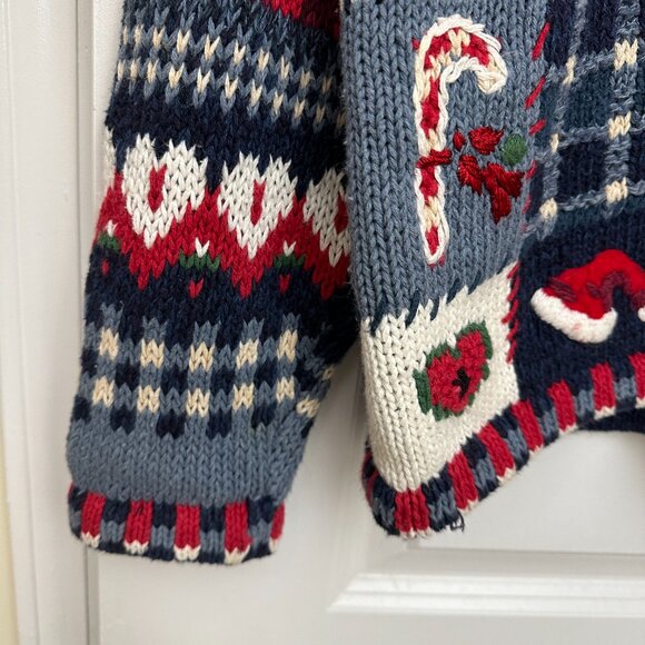 Vintage 90s Heirloom Collectibles Ugly Christmas Sweater Women's Size Large - Picture 6 of 16